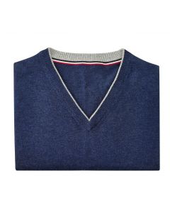LSL Men Knitwear Classic V-Neck - Blue