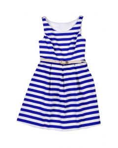 LSL Women Little Dress with Blue Stripes