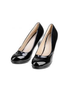 LSL Women High Heels Classic Black Patent Leather
